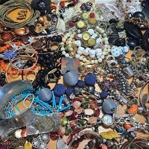 Assorted Women's Fashion Jewelry - Blue and Multicolor Statement Pieces